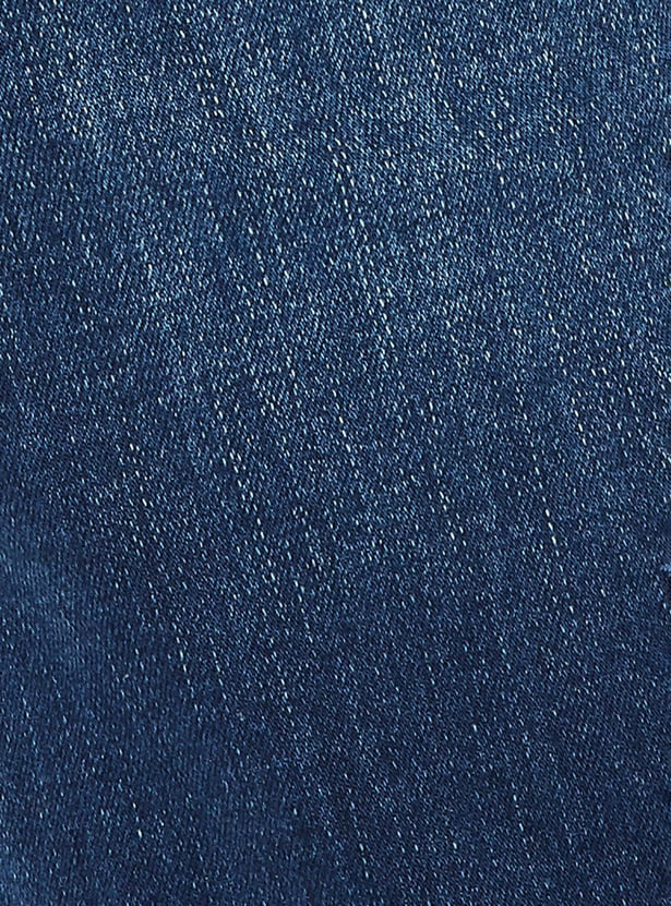 Women Dark Wash Clean Look Mid Rise Jeans