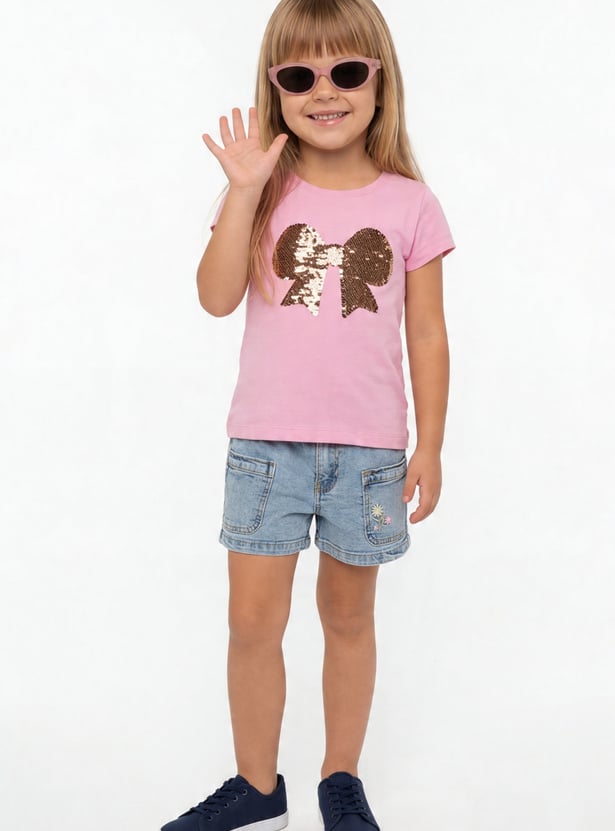 Girls Flip Sequin T-shirt