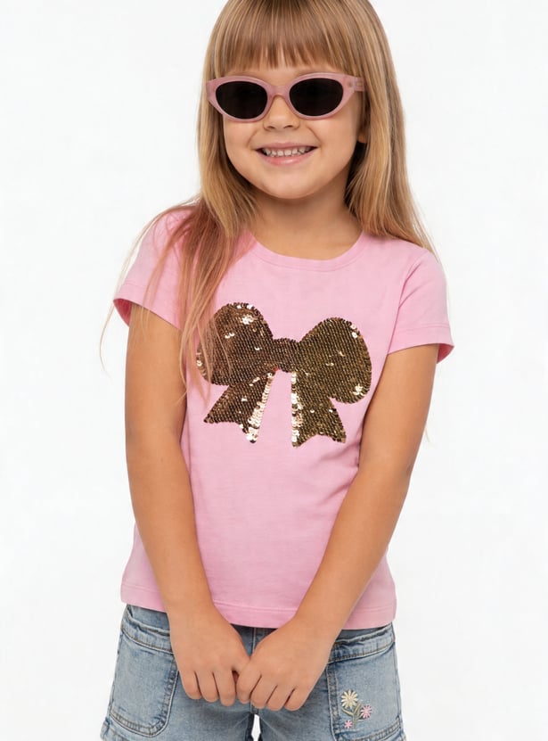 Girls Flip Sequin T-shirt