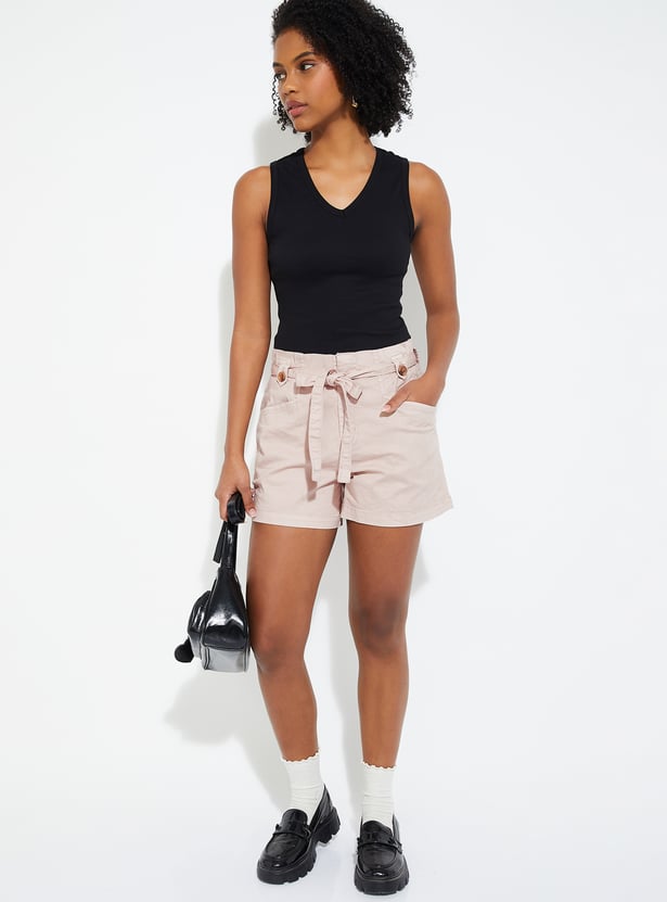 URB_N Women Solid Shorts