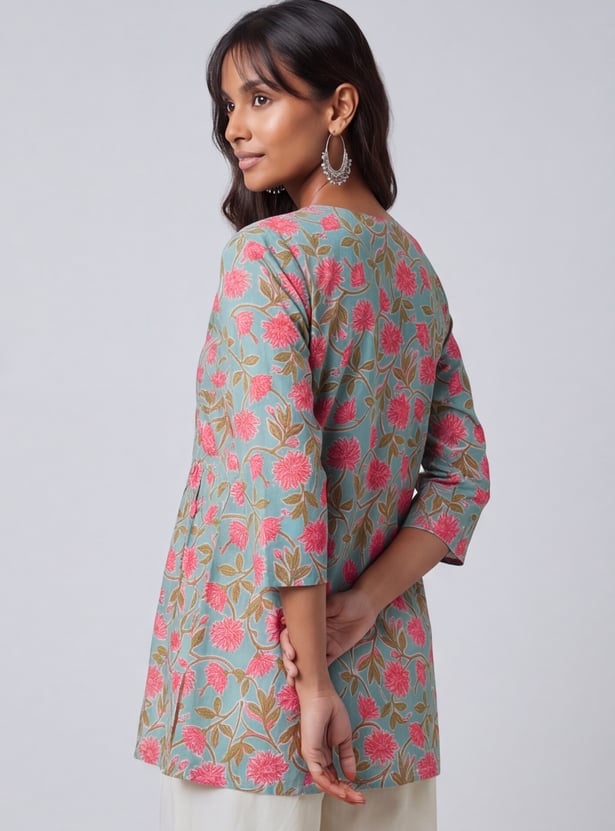 Women Floral Print A-line Kurti