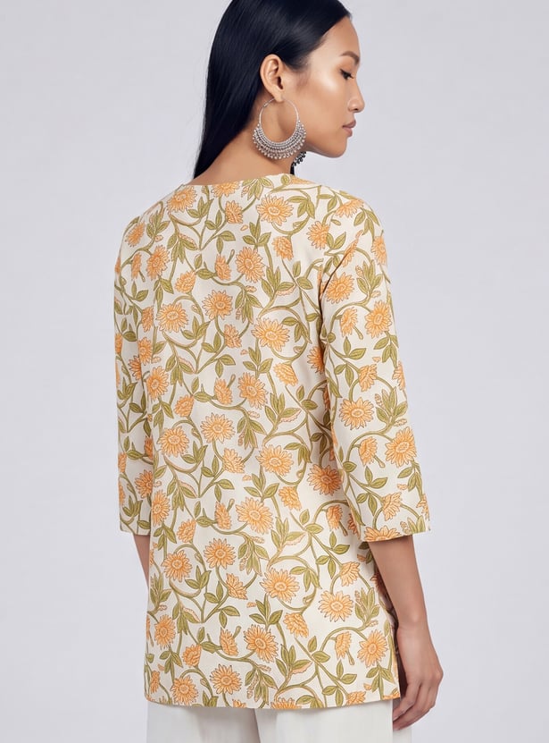 Women Floral Print A-line Kurti