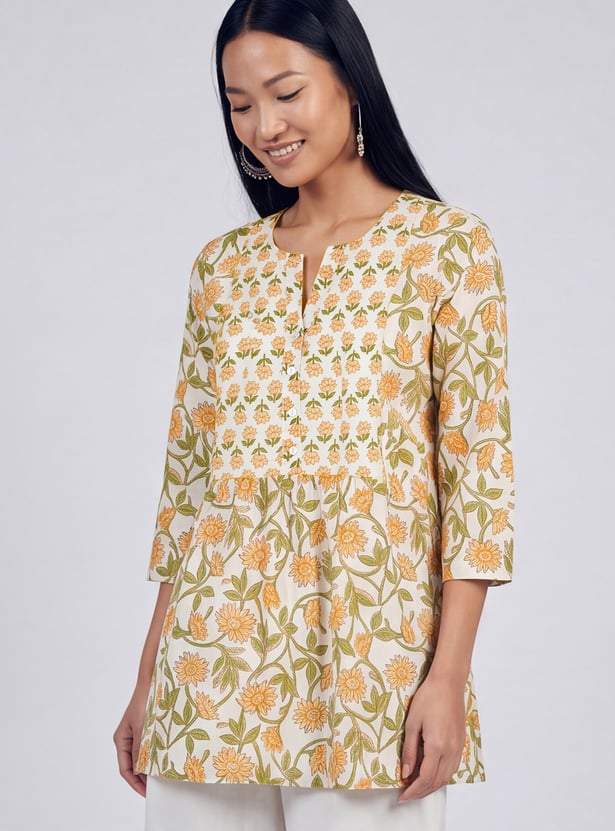 Women Floral Print A-line Kurti