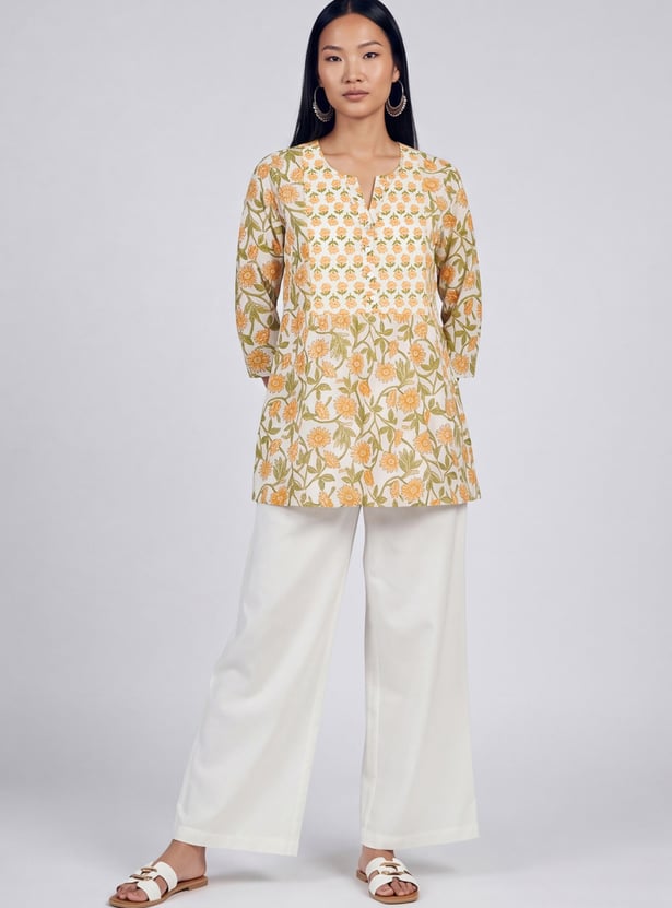 Women Floral Print A-line Kurti