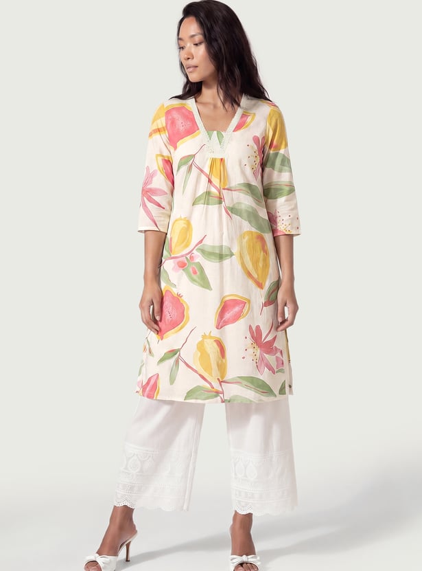 Women Printed Straight Kurta