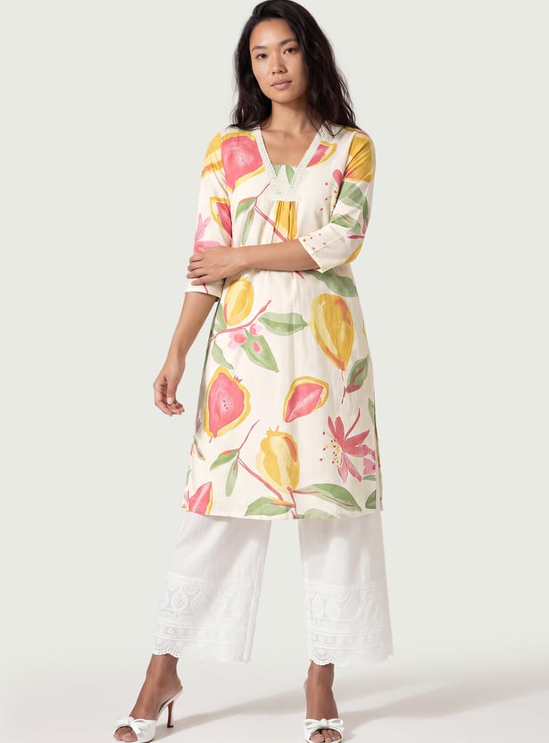 Women Printed Straight Kurta