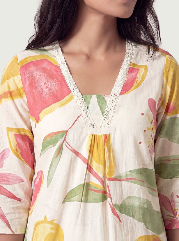 Women Printed Straight Kurta