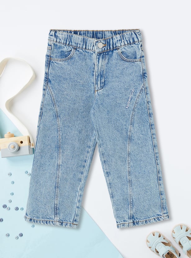 Boys Embroidered Regular Fit Jeans