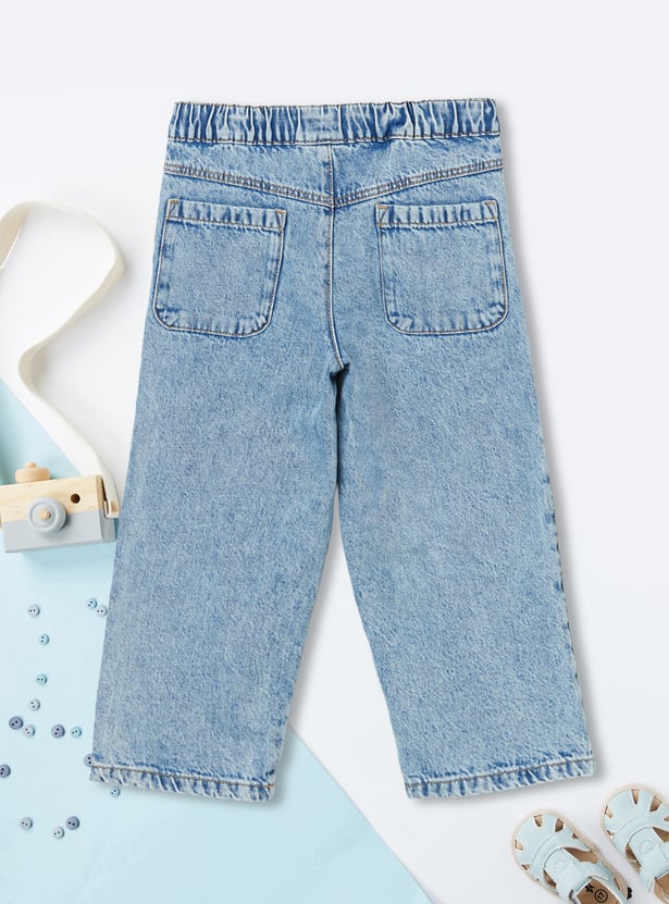 Boys Embroidered Regular Fit Jeans