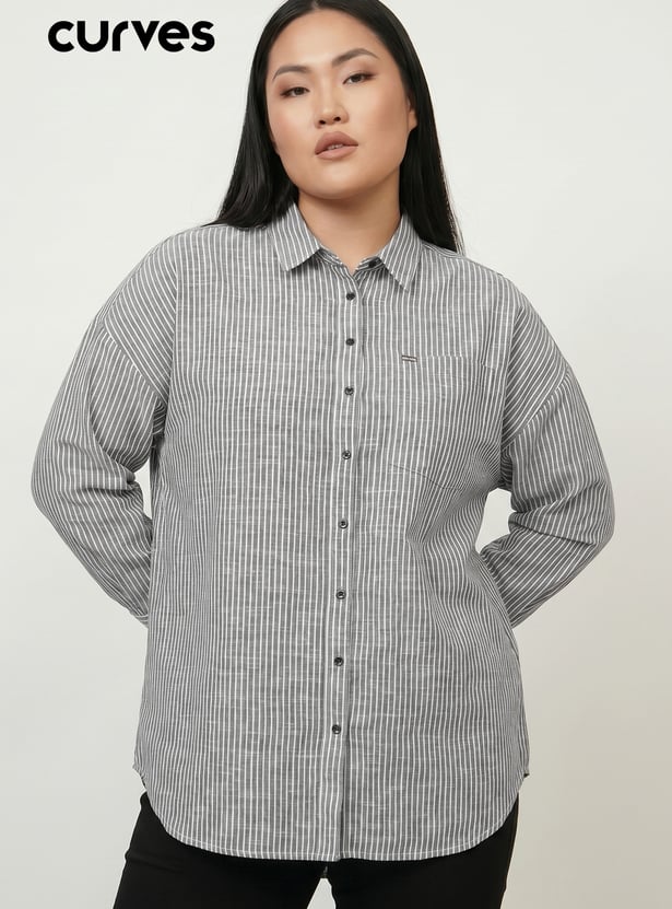 Women Striped Regular Fit Shirt