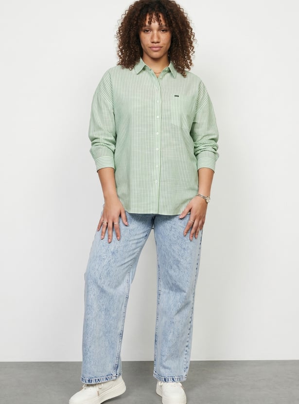 Women Striped Regular Fit Shirt