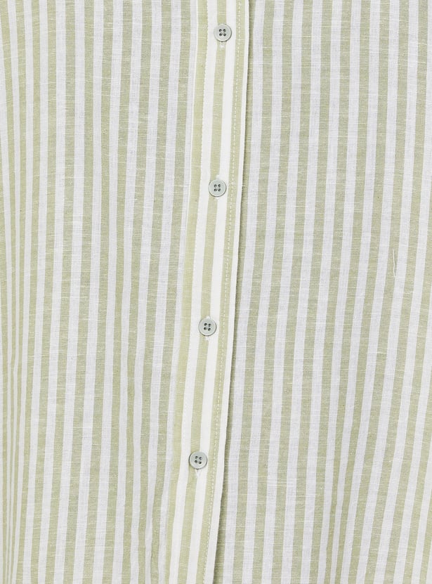 Women Striped Oversized Shirt