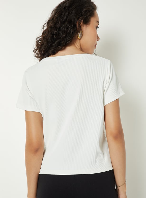 Women Ribbed T-shirt