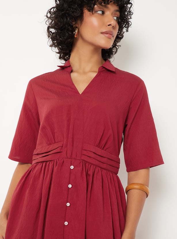 Women Embroidered Midi Dress