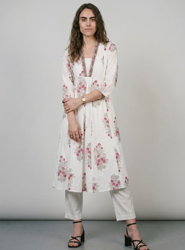 Women Printed A-line Kurta Set