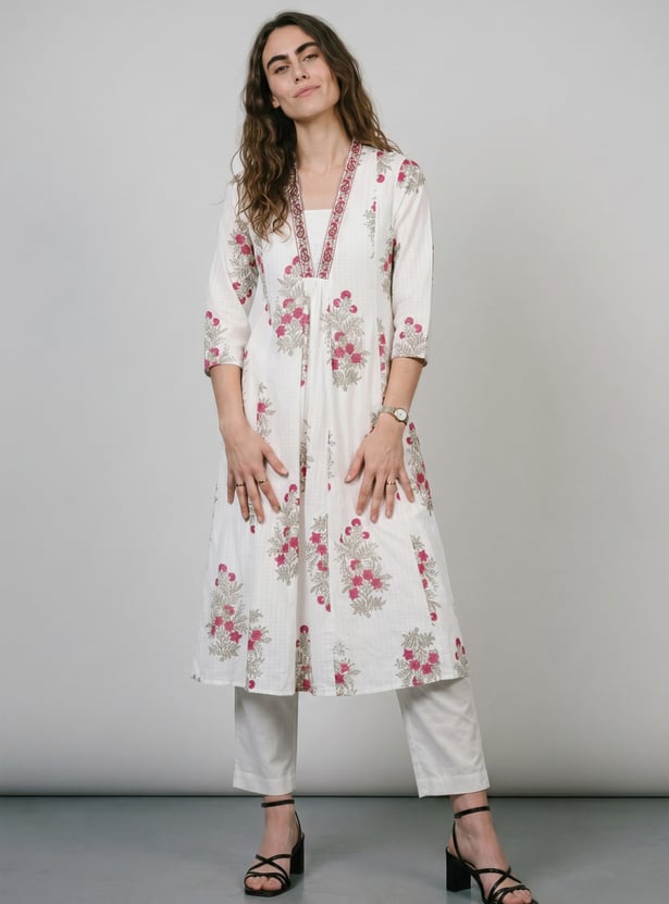 Women Printed A-line Kurta Set