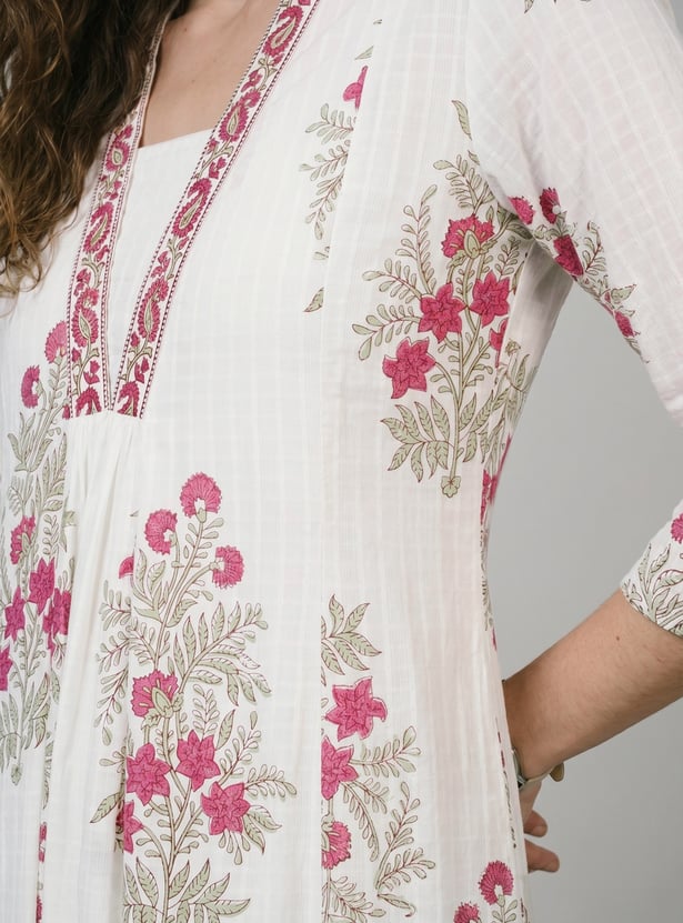 Women Printed A-line Kurta Set
