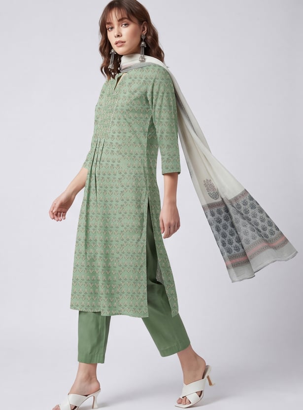 Women Printed Straight Kurta Set