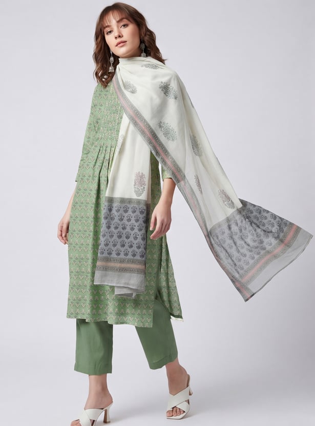 Women Printed Straight Kurta Set