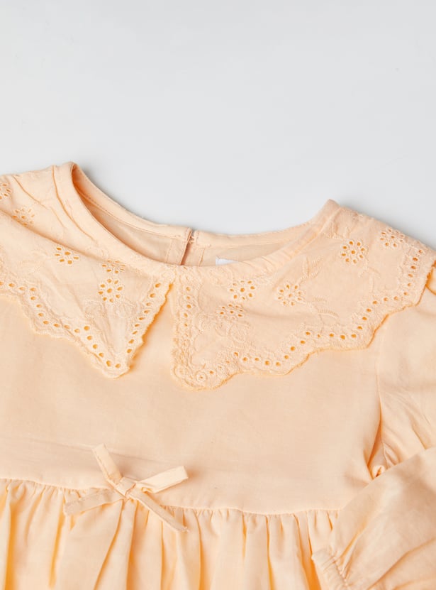 Girls Embroidered Peplum Top