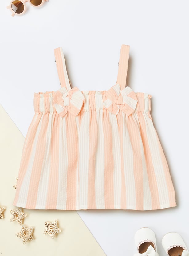 Girls Striped Trousers Set