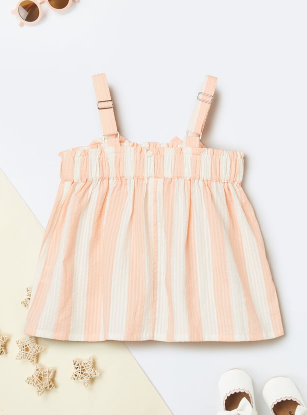 Girls Striped Trousers Set