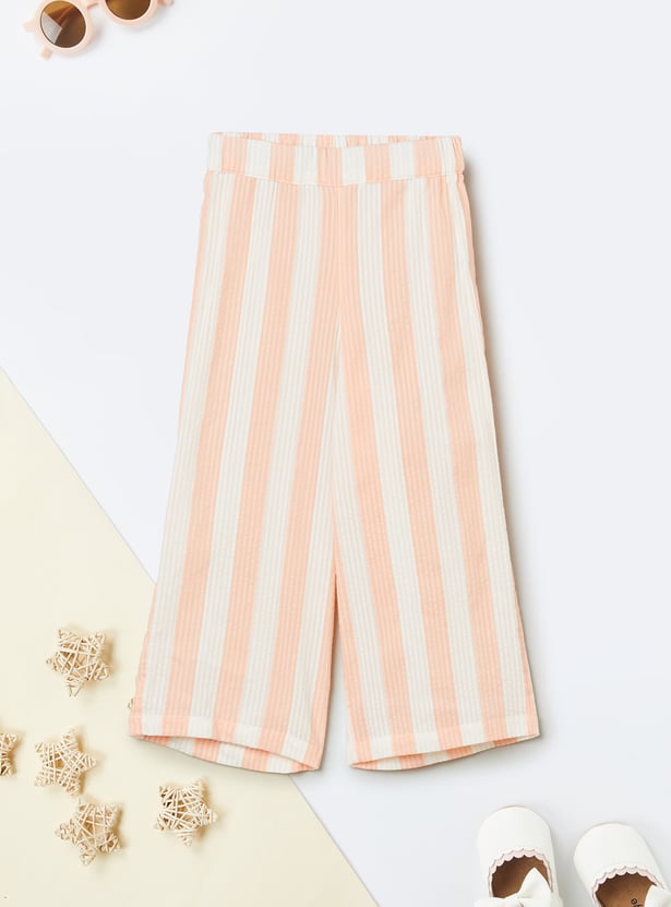 Girls Striped Trousers Set
