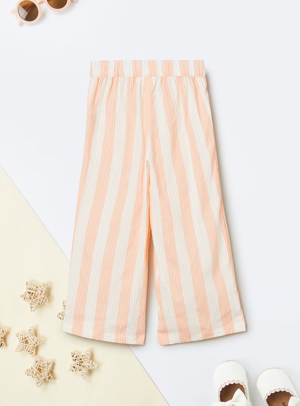 Girls Striped Trousers Set