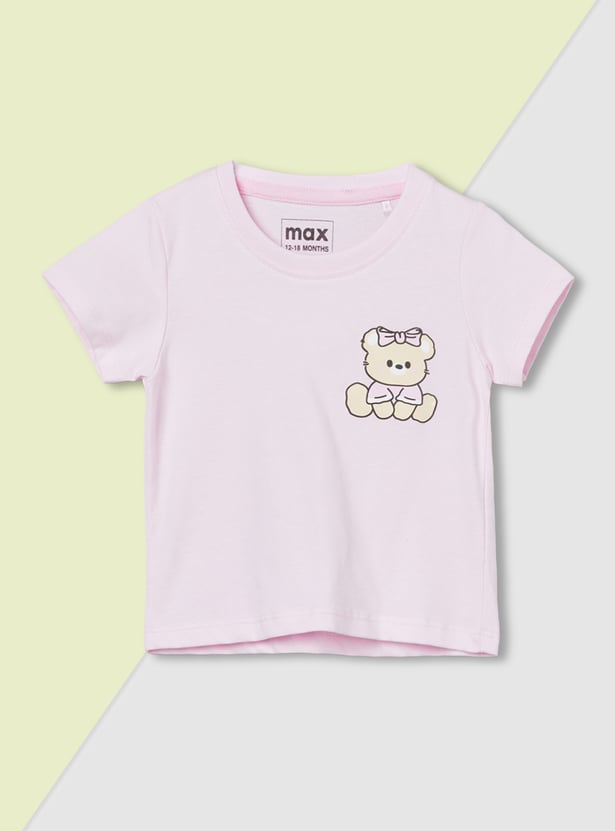 Girls Printed T-shirts - Pack of 3