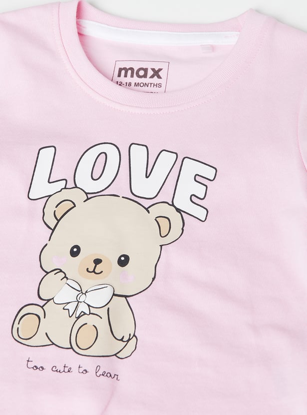Girls Printed T-shirts - Pack of 3