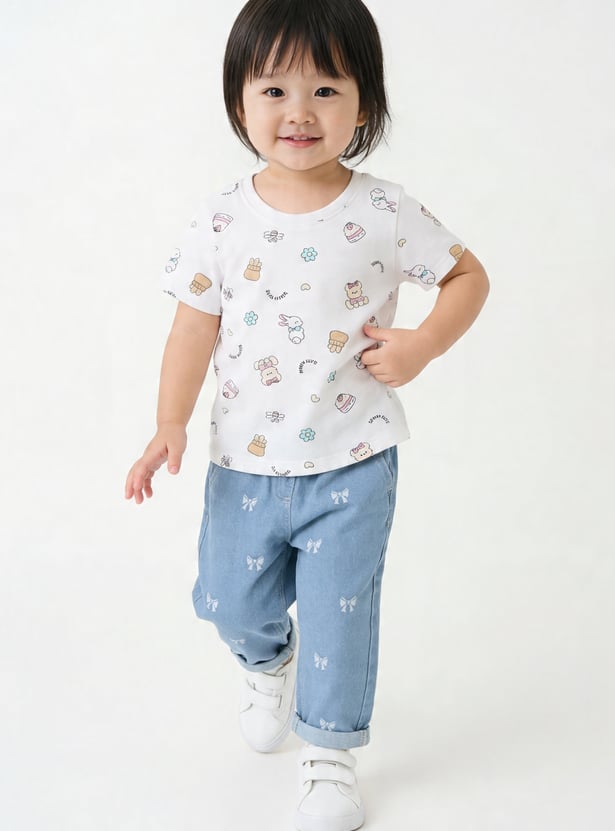 Girls Printed T-shirts - Pack of 3