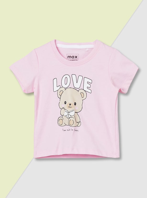 Girls Printed T-shirts - Pack of 3