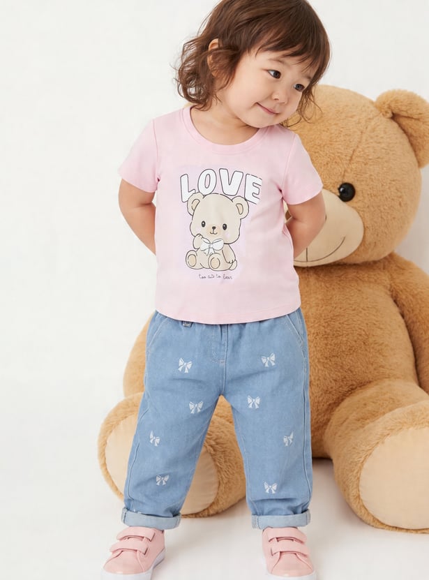 Girls Printed T-shirts - Pack of 3