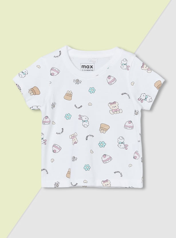 Girls Printed T-shirts - Pack of 3