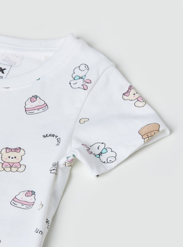 Girls Printed T-shirts - Pack of 3