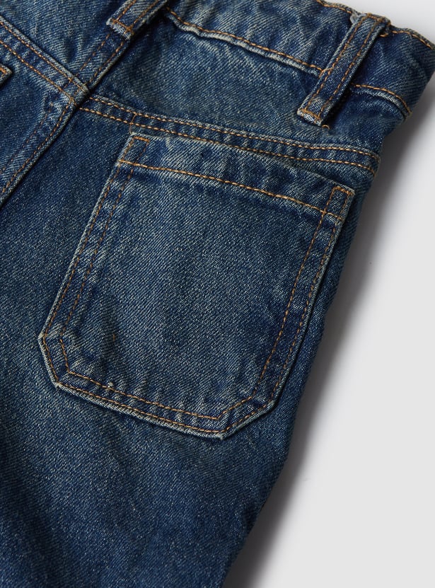 Boys Solid Cargo Jeans