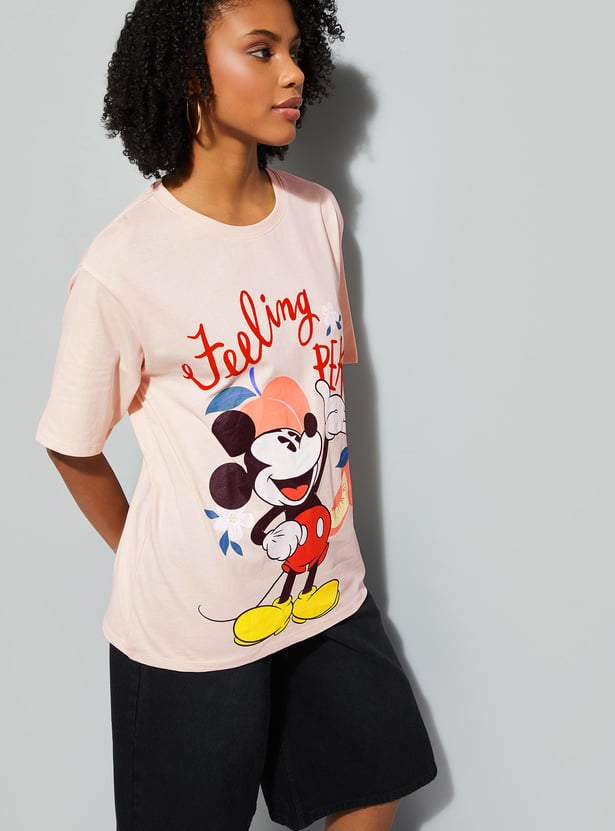 URB_N Women Mickey Mouse Oversized T-shirt