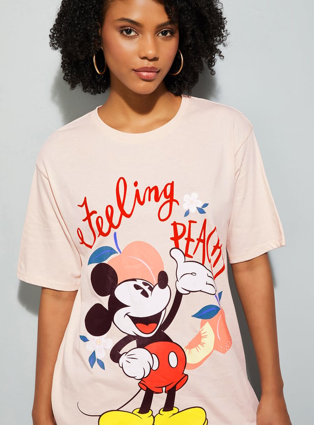URB_N Women Mickey Mouse Oversized T-shirt