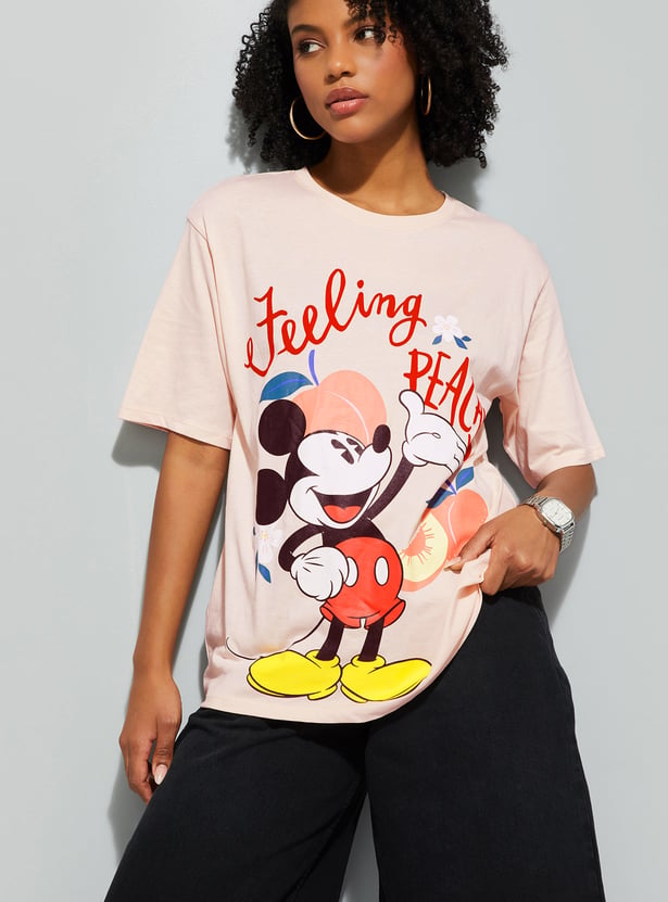 URB_N Women Mickey Mouse Oversized T-shirt
