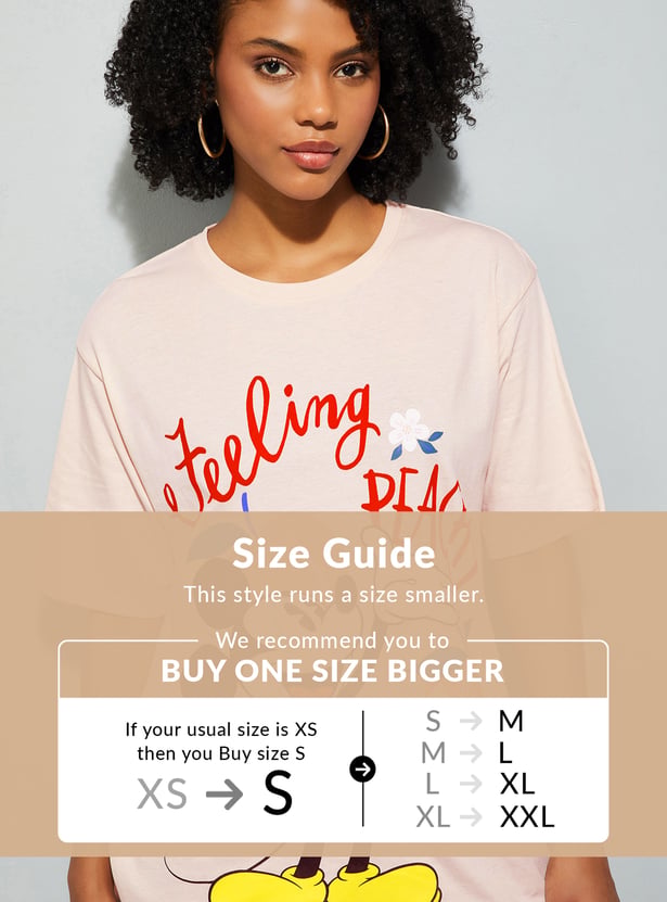 URB_N Women Mickey Mouse Oversized T-shirt
