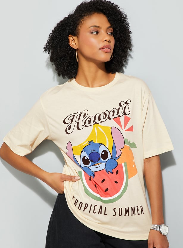 URB_N Women Stitch Oversized T-shirt