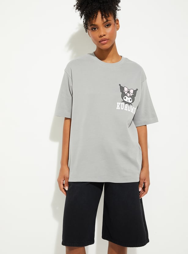 URB_N Kuromi Print Oversized T-shirt