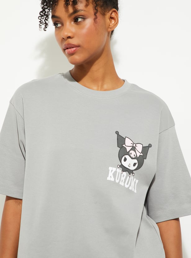 URB_N Kuromi Print Oversized T-shirt