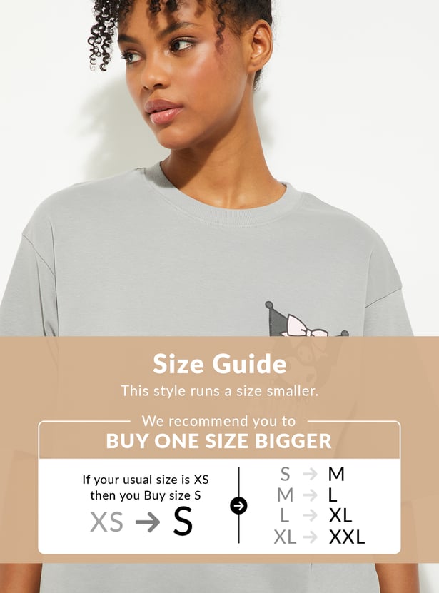 URB_N Kuromi Print Oversized T-shirt