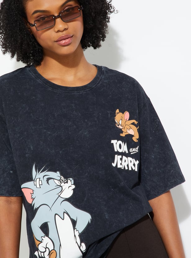 URB_N Women Tom & Jerry Oversized T-shirt