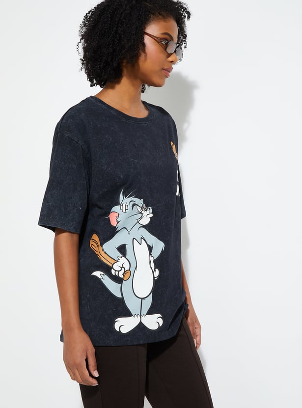 URB_N Women Tom & Jerry Oversized T-shirt