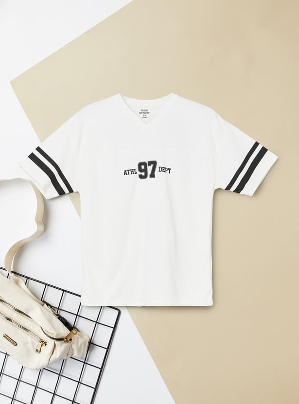 Boys Printed Oversized Sports T-shirt