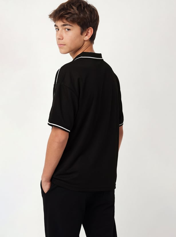 Boys Printed Polo T-shirt