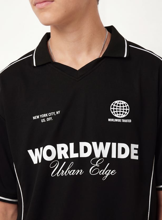 Boys Printed Polo T-shirt