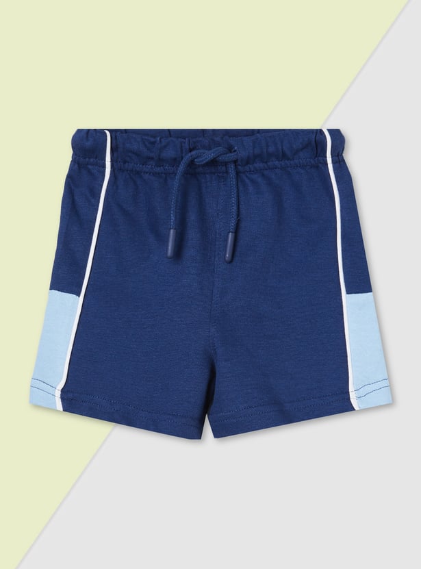 Boys Contrast Panelled Shorts - Pack of 2